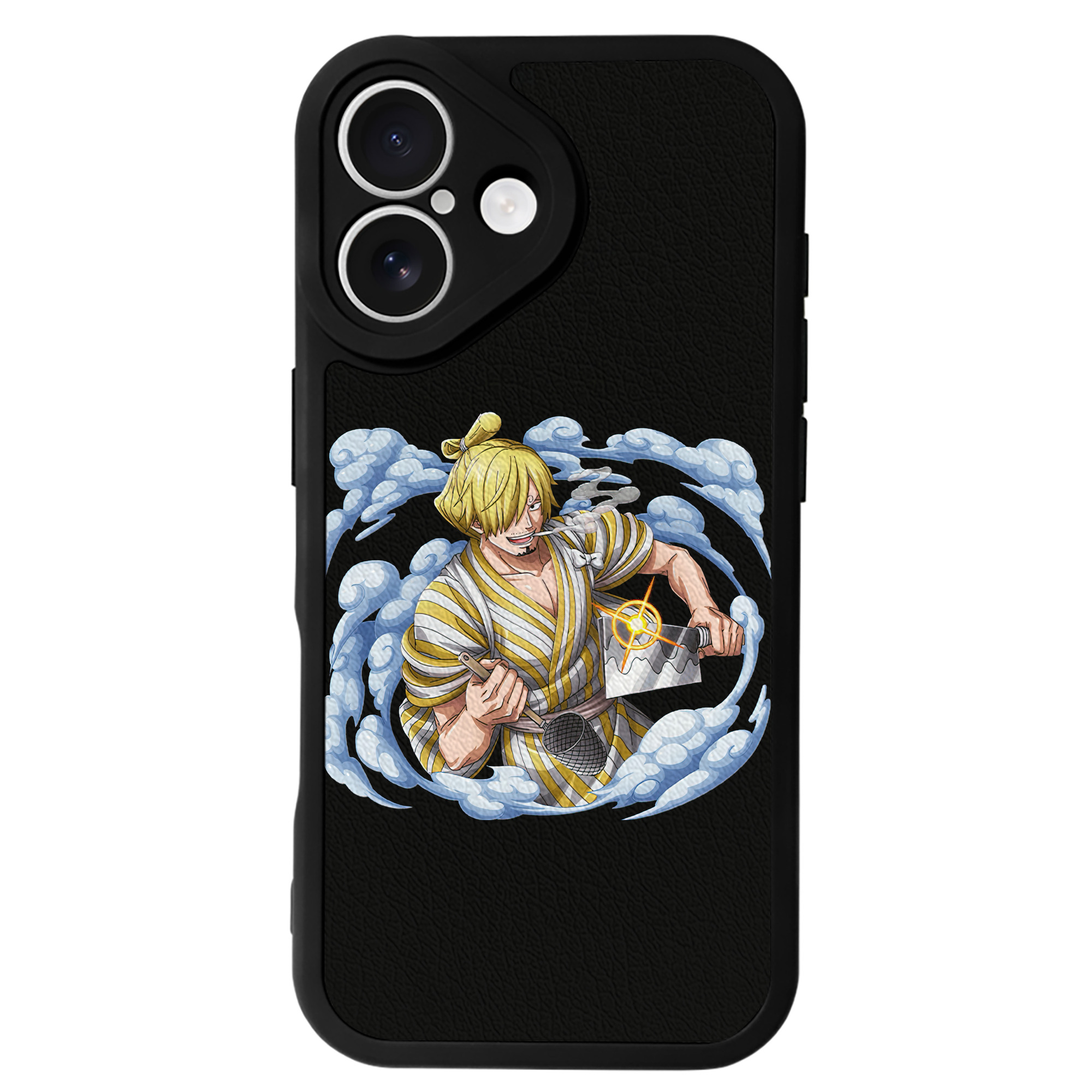 （画像用） ワンピース サンジ ONE PIECE Sanji 【iPhone 16シリーズ対応】シリコンスマホケース（レザー調） 材質：シリコン